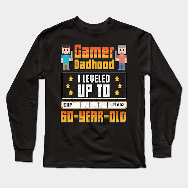 Best Father Gamer Dad 60 Years Long Sleeve T-Shirt by avshirtnation